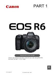 Canon EOS R6 Printed Manual