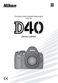 Nikon D40 Printed Manual