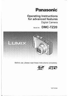 Panasonic Lumix TZ20 Printed Manual