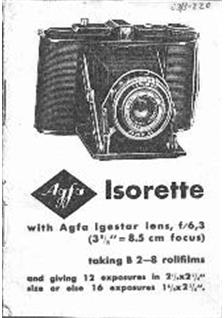 Agfa Isorette manual. Camera Instructions.