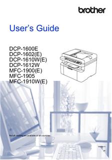 Brother DCP 1612W manual. Camera Instructions.