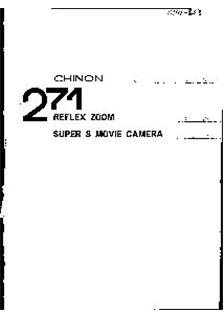 Chinon 271 manual. Camera Instructions.