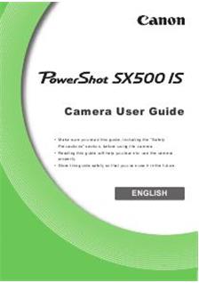 Canon PowerShot SX500 IS Printed Manual