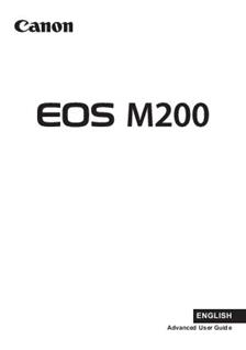 Canon EOS M200 manual. Camera Instructions.