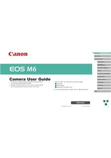 Canon EOS M6 manual. Camera Instructions.