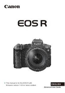 Canon EOS R manual. Camera Instructions.