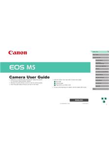 Canon EOS M5 manual. Camera Instructions.