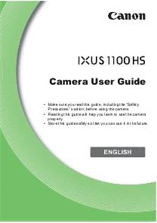 Canon Digital Ixus 1100 HS manual. Camera Instructions.