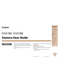 Canon Digital Ixus 182 manual. Camera Instructions.