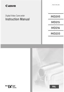 Canon MD 205 manual. Camera Instructions.