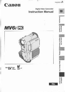 Canon MV 6 i MC manual. Camera Instructions.