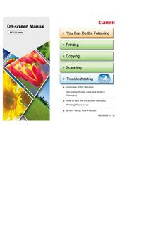 Canon Pixma MG 4200 Series manual. Camera Instructions.