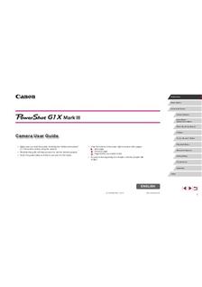 Canon PowerShot G1X Mark III manual. Camera Instructions.