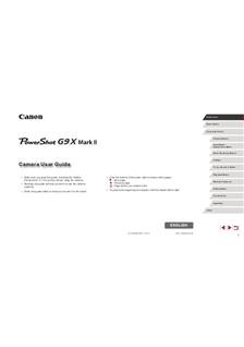 Canon PowerShot G9 X Mark II manual. Camera Instructions.