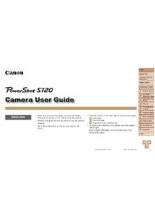 Canon PowerShot S120 manual. Camera Instructions.