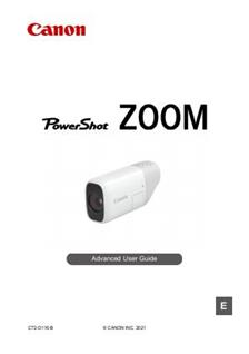 Canon Powershot Zoom 2021 manual. Camera Instructions.