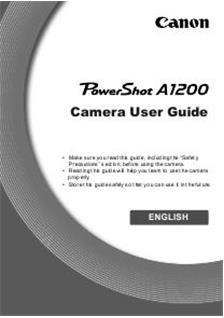 Canon PowerShot A1200 manual. Camera Instructions.