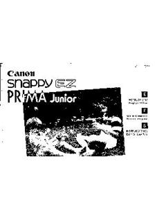 Canon Snappy EZ manual. Camera Instructions.