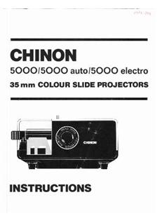 Chinon 5000 manual. Camera Instructions.