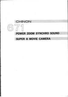 Chinon 670 manual. Camera Instructions.