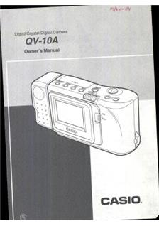 Casio QV 10 A manual. Camera Instructions.