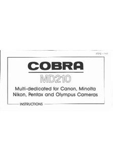 Cobra 210 MD manual. Camera Instructions.
