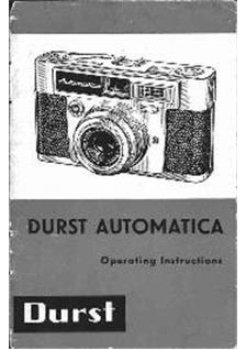 Durst Automatica manual. Camera Instructions.