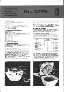 Durst Coterm manual. Camera Instructions.