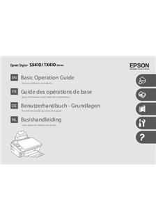 Epson SX415 manual. Camera Instructions.