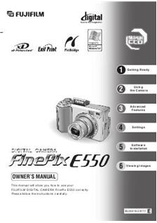 Fujifilm FinePix E550 manual. Camera Instructions.