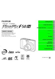 Fujifilm FinePix F50 fd manual. Camera Instructions.