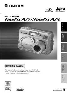 Fujifilm FinePix A210 manual. Camera Instructions.