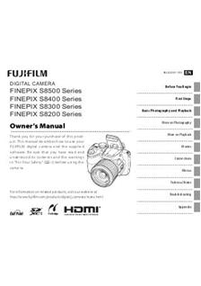 Fujifilm FinePix S8200 manual. Camera Instructions.