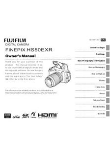 Fujifilm FinePix HS50 EXR Printed Manual