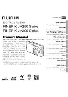 Fujifilm FinePix JV250 manual. Camera Instructions.