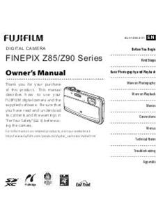 Fujifilm FinePix Z90 manual. Camera Instructions.