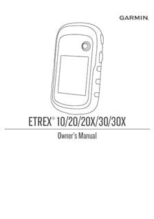 Garmin eTrex 20X manual. Camera Instructions.