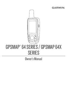 Garmin GPS Map 64 Series manual. Camera Instructions.