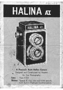 Halina A 1 manual. Camera Instructions.