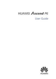 Huawei Ascend P6 manual. Camera Instructions.