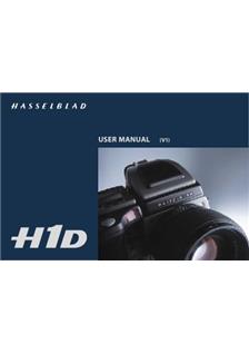 Hasselblad H1D manual. Camera Instructions.