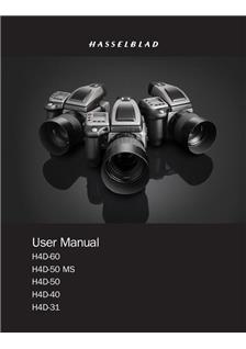 Hasselblad H4D 50 MS manual. Camera Instructions.
