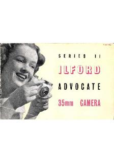 Ilford Limited Advocate 2 manual. Camera Instructions.