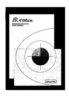 Jenoptik JD 4100 Z 3 S manual. Camera Instructions.