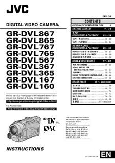 JVC GR DVL 865 manual. Camera Instructions.