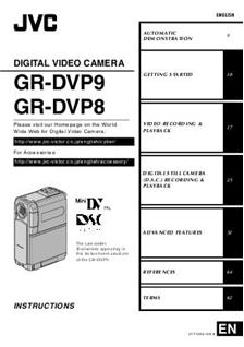 JVC GR DVP 9 manual. Camera Instructions.