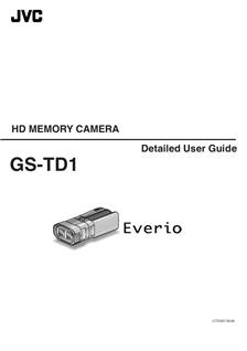 JVC GS TD1 manual. Camera Instructions.