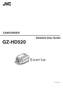 JVC GZ HD 520 manual. Camera Instructions.