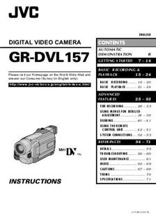 JVC GR DVL 157 manual. Camera Instructions.