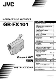 JVC GR FX 101 manual. Camera Instructions.